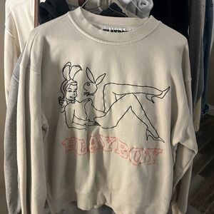 PLAYBOY Cream Graphic Women's Sweater